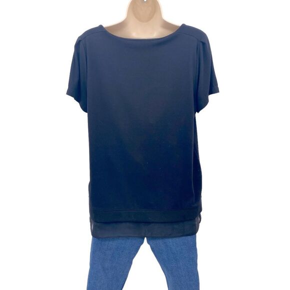 WHBM Beads & Bling Black Knit Top Size M - Picture 4 of 8